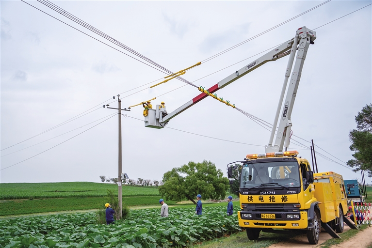 带电作业抢修    保障农灌用电